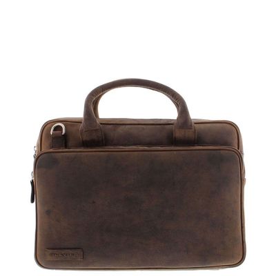 Plevier Retro Bell Business Briefcase Bag 13-15 Inch Brown